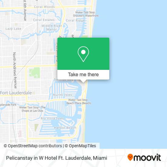 Pelicanstay in W Hotel Ft. Lauderdale map