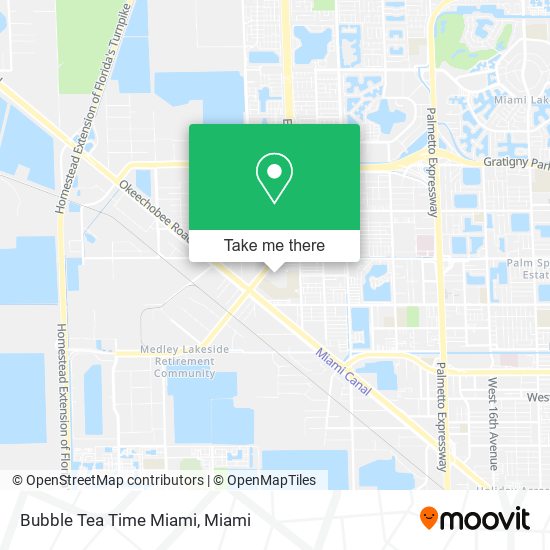 Mapa de Bubble Tea Time Miami