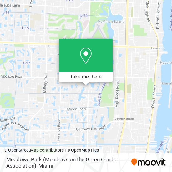Mapa de Meadows Park (Meadows on the Green Condo Association)