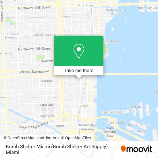 Bomb Shelter Miami (Bomb Shelter Art Supply) map