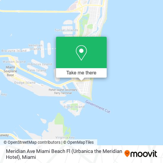 Mapa de Meridian Ave Miami Beach Fl (Urbanica the Meridian Hotel)