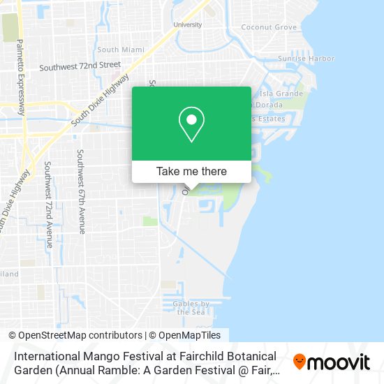 International Mango Festival at Fairchild Botanical Garden map