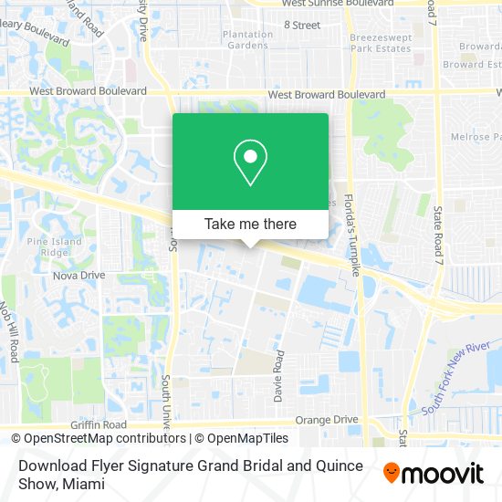 Mapa de Download Flyer Signature Grand Bridal and Quince Show
