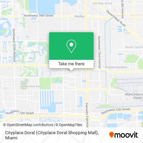 Mapa de Cityplace Doral (Cityplace Doral Shopping Mall)
