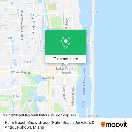 Mapa de Palm Beach Show Group (Palm Beach Jewelers & Antique Show)