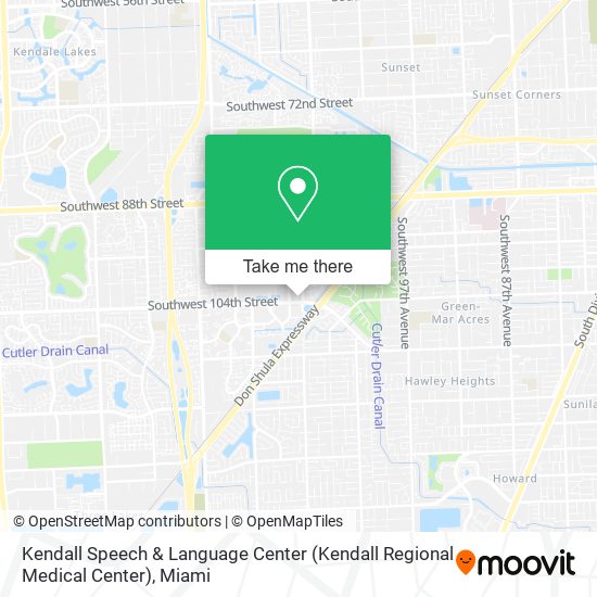 Kendall Speech & Language Center (Kendall Regional Medical Center) map