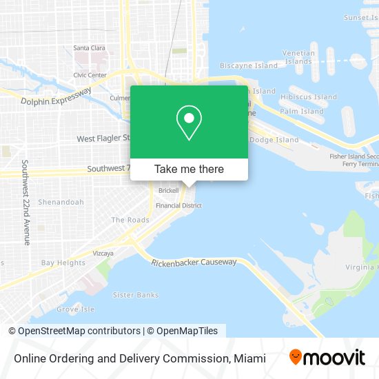 Mapa de Online Ordering and Delivery Commission