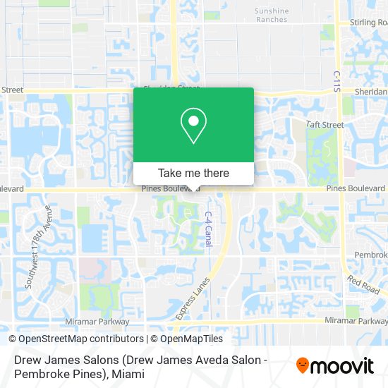 Mapa de Drew James Salons (Drew James Aveda Salon - Pembroke Pines)