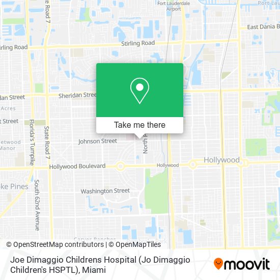 Joe Dimaggio Childrens Hospital (Jo Dimaggio Children's HSPTL) map