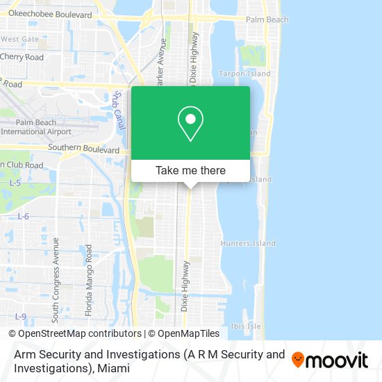 Mapa de Arm Security and Investigations (A R M Security and Investigations)