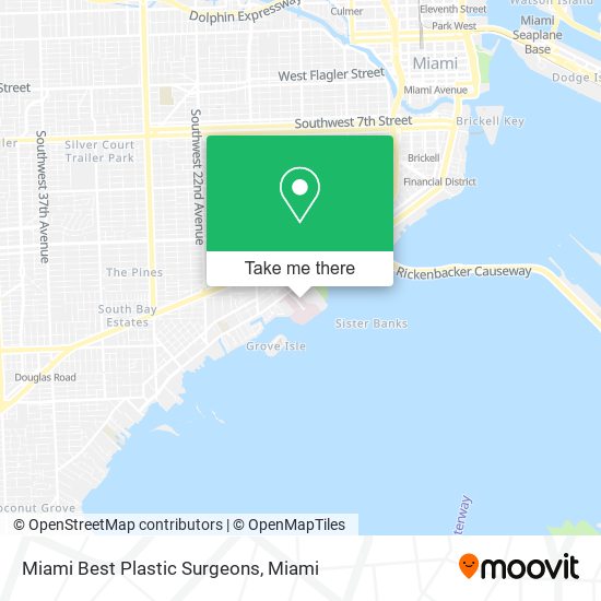 Mapa de Miami Best Plastic Surgeons