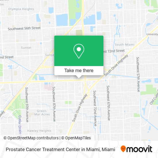 Prostate Cancer Treatment Center in Miami map