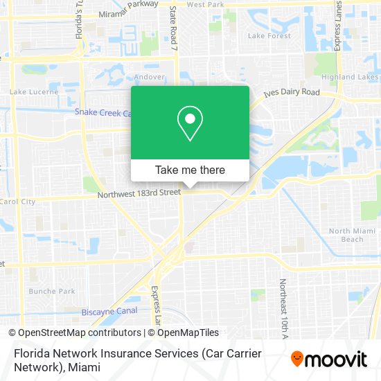Mapa de Florida Network Insurance Services (Car Carrier Network)