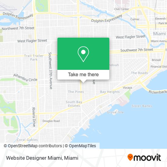 Mapa de Website Designer Miami