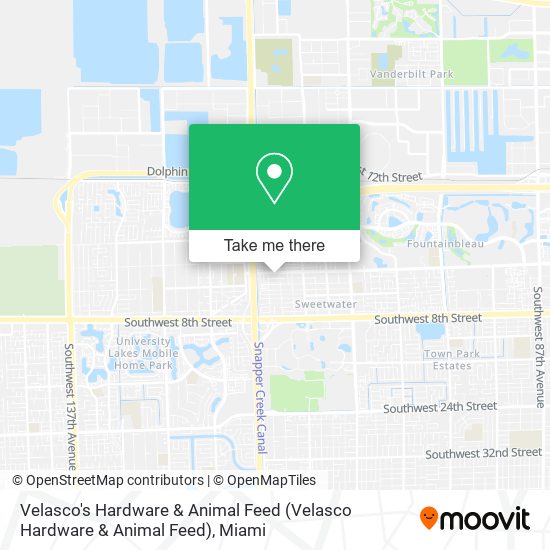 Mapa de Velasco's Hardware & Animal Feed