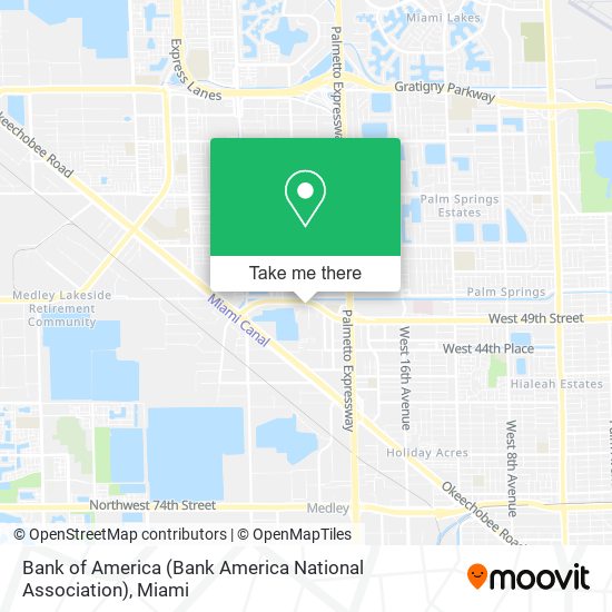 Bank of America (Bank America National Association) map