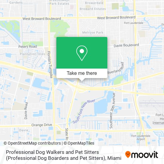 Professional Dog Walkers and Pet Sitters map