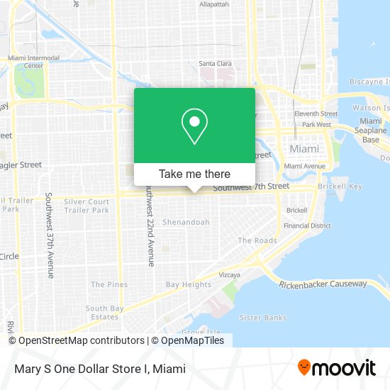 Mary S One Dollar Store I map