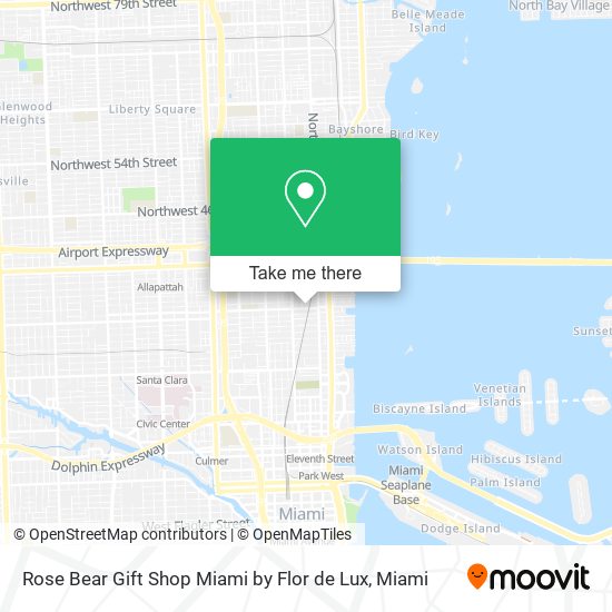 Rose Bear Gift Shop Miami by Flor de Lux map