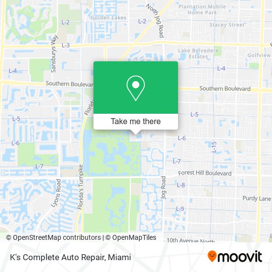 K's Complete Auto Repair map