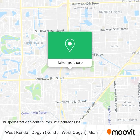 West Kendall Obgyn map