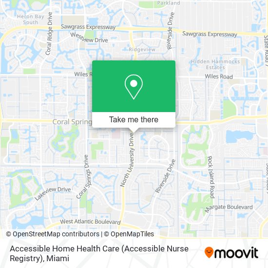 Mapa de Accessible Home Health Care (Accessible Nurse Registry)