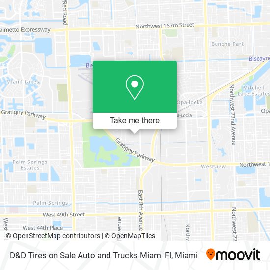 D&D Tires on Sale Auto and Trucks Miami Fl map