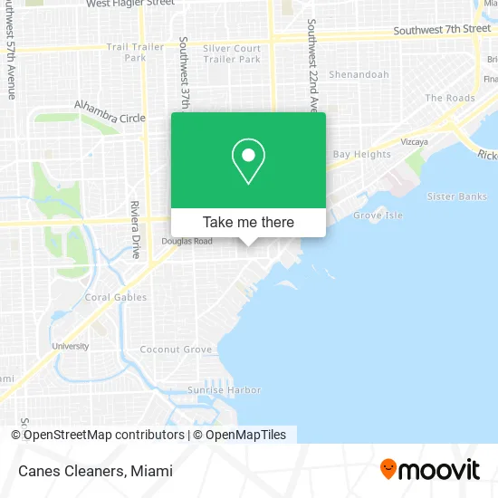 Canes Cleaners map