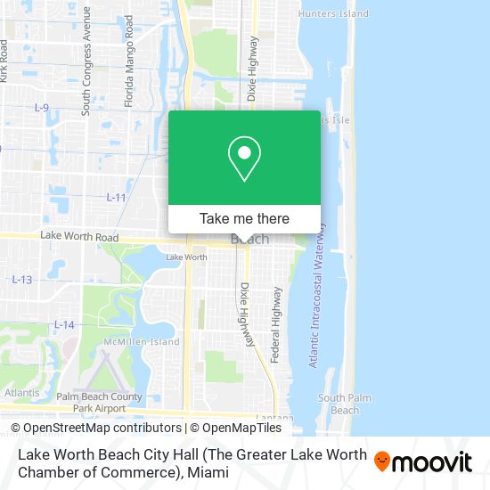 Lake Worth Beach City Hall (The Greater Lake Worth Chamber of Commerce) map