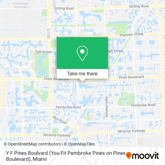 Mapa de Y F Pines Boulvard (You Fit Pembroke Pines on Pines Boulevard)
