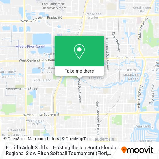 Florida Adult Softball Hosting the Isa South Florida Regional Slow Pitch Softball Tournament map