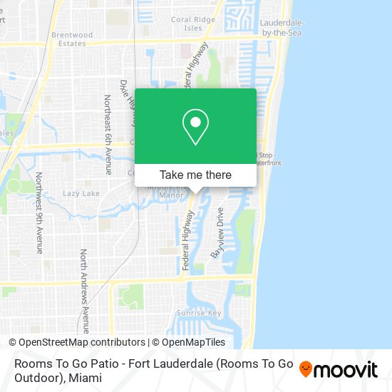 Mapa de Rooms To Go Patio - Fort Lauderdale (Rooms To Go Outdoor)