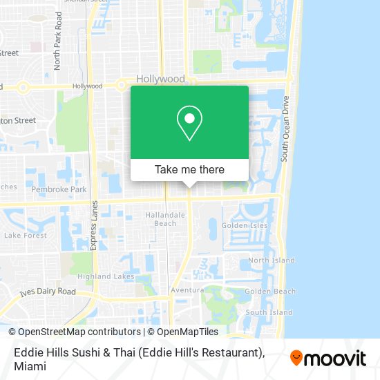 Mapa de Eddie Hills Sushi & Thai (Eddie Hill's Restaurant)