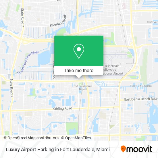 Luxury Airport Parking in Fort Lauderdale map