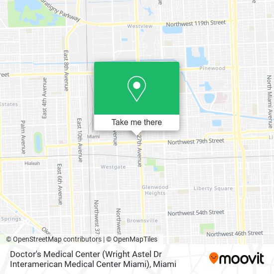 Mapa de Doctor's Medical Center (Wright Astel Dr Interamerican Medical Center Miami)