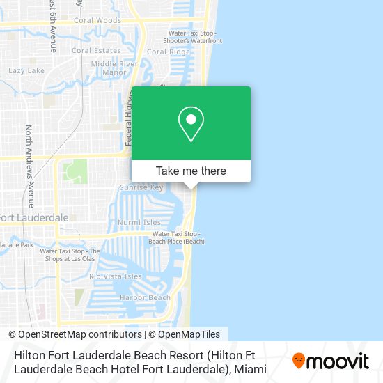 Mapa de Hilton Fort Lauderdale Beach Resort (Hilton Ft Lauderdale Beach Hotel Fort Lauderdale)