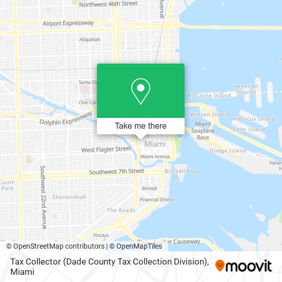 Tax Collector (Dade County Tax Collection Division) map