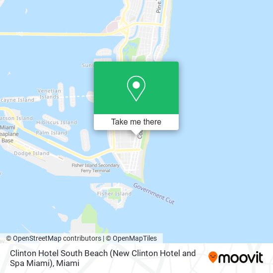 Clinton Hotel South Beach (New Clinton Hotel and Spa Miami) map