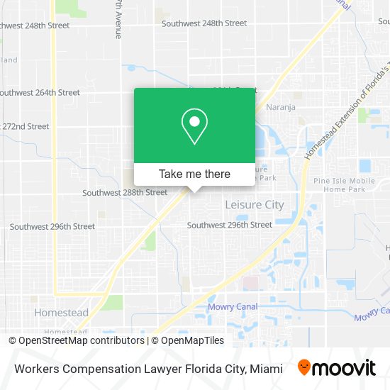 Workers Compensation Lawyer Florida City map