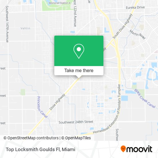 Mapa de Top Locksmith Goulds Fl