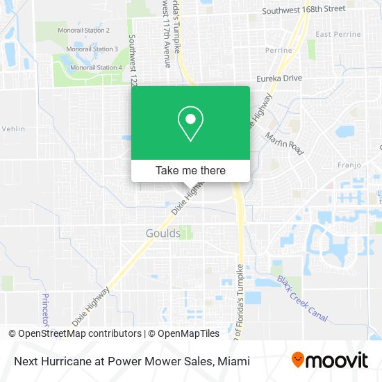 Mapa de Next Hurricane at Power Mower Sales