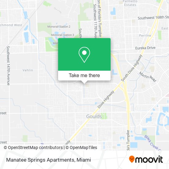 Mapa de Manatee Springs Apartments