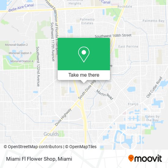 Mapa de Miami Fl Flower Shop