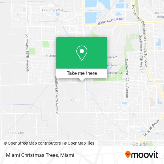 Mapa de Miami Christmas Trees