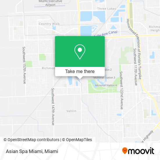 Asian Spa Miami map