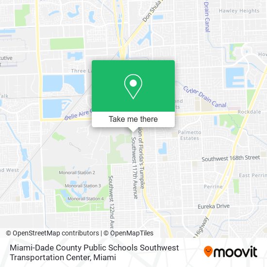 Mapa de Miami-Dade County Public Schools Southwest Transportation Center