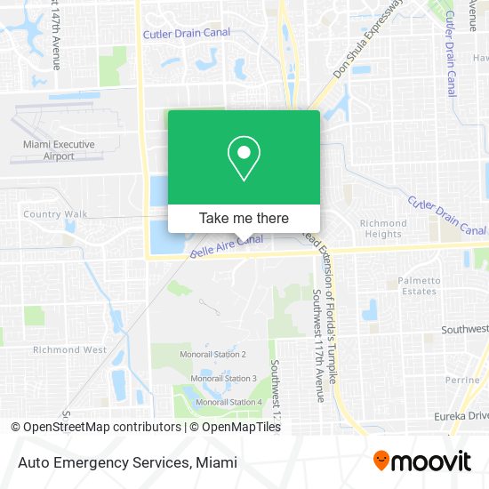 Auto Emergency Services map