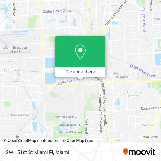 SW 151st St Miami Fl map