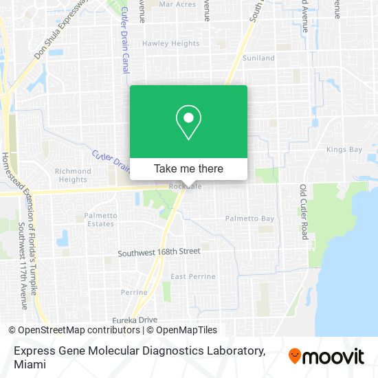 Mapa de Express Gene Molecular Diagnostics Laboratory