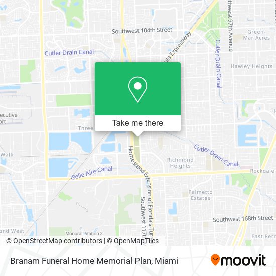 Branam Funeral Home Memorial Plan map